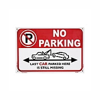 No Parking Signage Board, Materail Nilkamal Honeycomb, Size 12X18 Inch (Pack of 2 pcs)