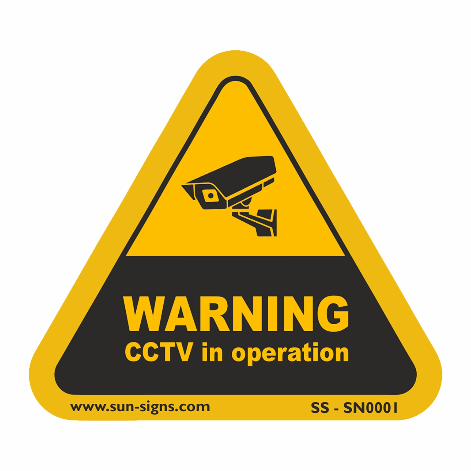 SUNSIGNS - 10 Pcs CCTV Signage Board Under Surveillance CCTV Camera Warning sticker CCTV Cameras in Operation Sign board Highly Durable Material // Honeycomb sheet 700 GSM